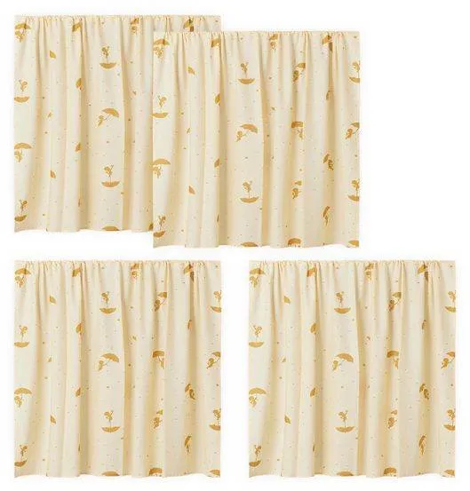 Hoppekids Ole Lukoie sängyverho keskikorkealle sängylle - Keltainen