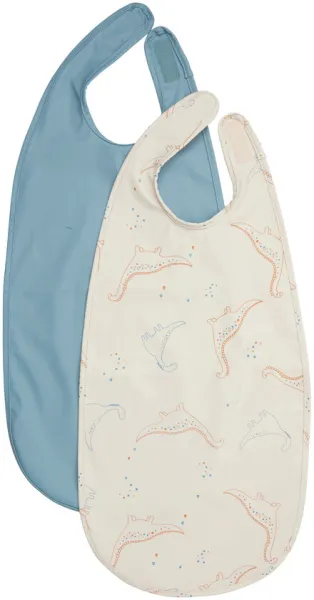 Pitkä ruokalappu PU (2-pack) - 419 - ONE SIZE